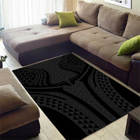 Hawaiian Kakau Art Tattoos Aquaman Style Area Rug Black Version LT03 - Polynesian Pride