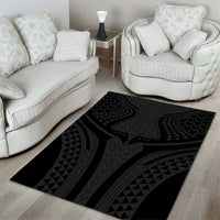 Hawaiian Kakau Art Tattoos Aquaman Style Area Rug Black Version LT03 - Polynesian Pride