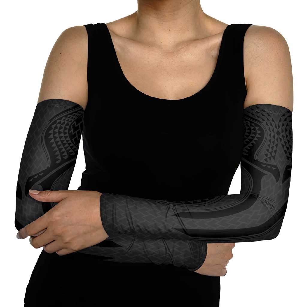 Hawaiian Kakau Art Tattoos Aquaman Style Arm Sleeves Black Version LT03 - Polynesian Pride