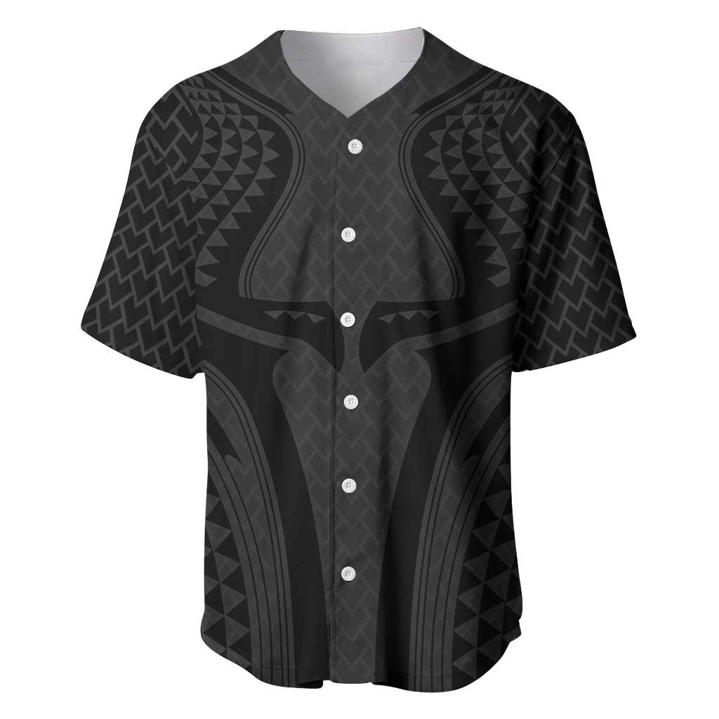 Hawaiian Kakau Art Tattoos Aquaman Style Baseball Jersey Black Version LT03 Black - Polynesian Pride