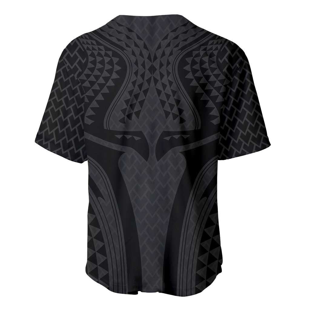 Hawaiian Kakau Art Tattoos Aquaman Style Baseball Jersey Black Version LT03 - Polynesian Pride
