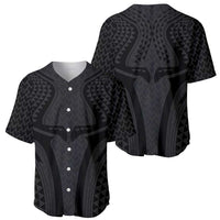 Hawaiian Kakau Art Tattoos Aquaman Style Baseball Jersey Black Version LT03 - Polynesian Pride
