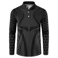 Hawaiian Kakau Art Tattoos Aquaman Style Button Sweatshirt Black Version LT03 Black - Polynesian Pride