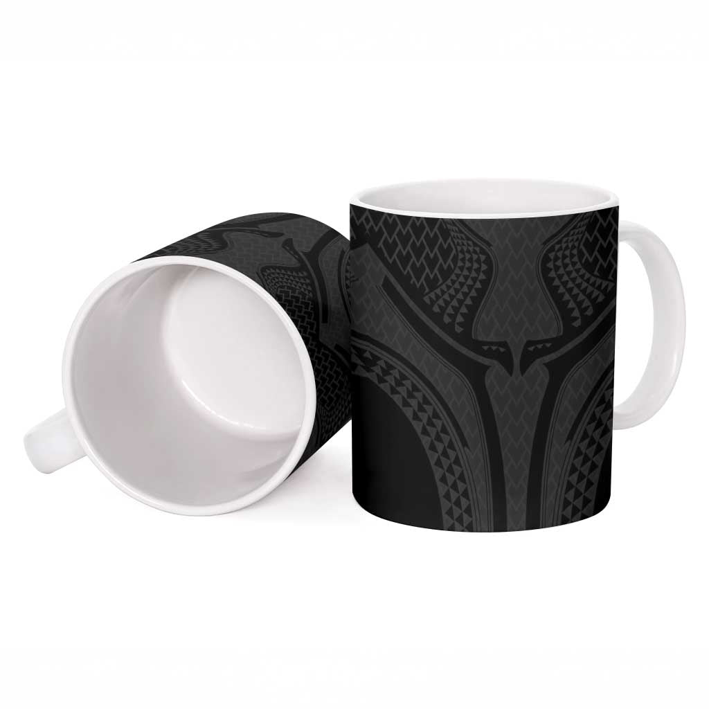 Hawaiian Kakau Art Tattoos Aquaman Style Ceramic Mug Black Version LT03 - Polynesian Pride