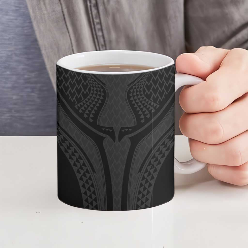 Hawaiian Kakau Art Tattoos Aquaman Style Ceramic Mug Black Version LT03 - Polynesian Pride
