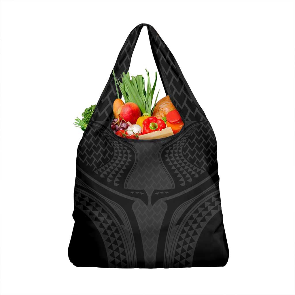 Hawaiian Kakau Art Tattoos Aquaman Style Grocery Bag Black Version LT03 1-pack One Size Black - Polynesian Pride