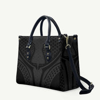 Hawaiian Kakau Art Tattoos Aquaman Style Leather Bag Black Version LT03 Black - Polynesian Pride