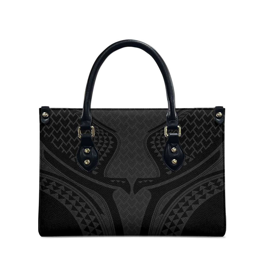Hawaiian Kakau Art Tattoos Aquaman Style Leather Bag Black Version LT03 - Polynesian Pride
