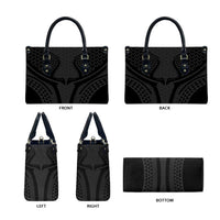 Hawaiian Kakau Art Tattoos Aquaman Style Leather Bag Black Version LT03 - Polynesian Pride
