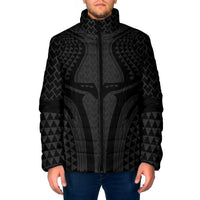 Hawaiian Kakau Art Tattoos Aquaman Style Padded Jacket Black Version LT03 Men Black - Polynesian Pride