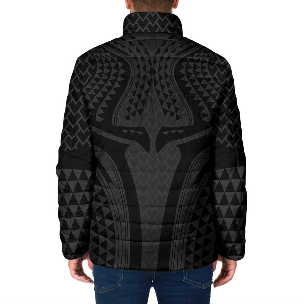 Hawaiian Kakau Art Tattoos Aquaman Style Padded Jacket Black Version LT03 - Polynesian Pride