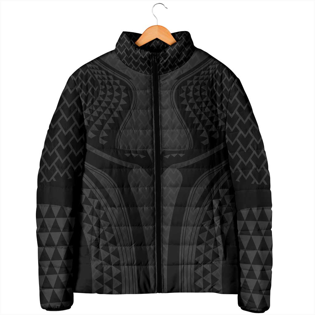 Hawaiian Kakau Art Tattoos Aquaman Style Padded Jacket Black Version LT03 - Polynesian Pride
