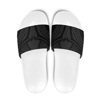 Hawaiian Kakau Art Tattoos Aquaman Style Slide Sandals Black Version LT03 Black - Polynesian Pride