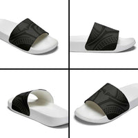 Hawaiian Kakau Art Tattoos Aquaman Style Slide Sandals Black Version LT03 - Polynesian Pride