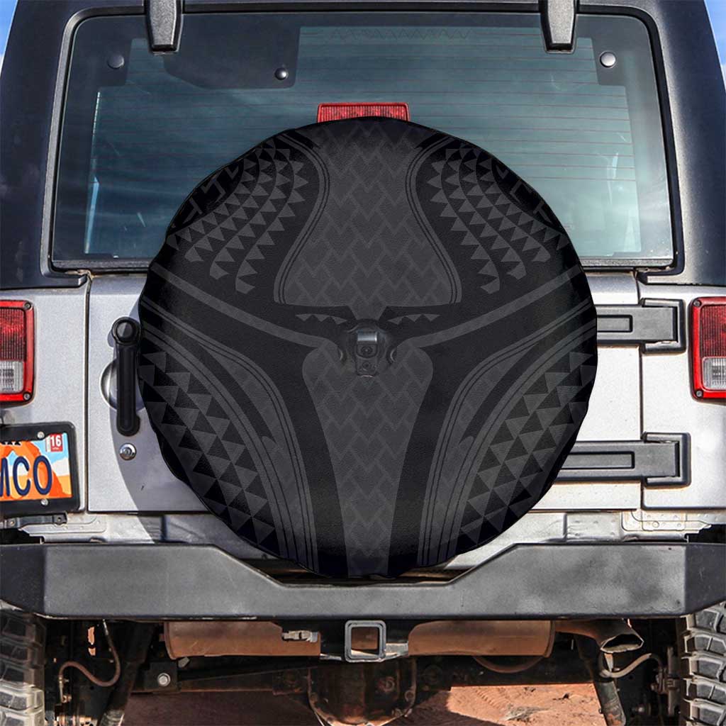 Hawaiian Kakau Art Tattoos Aquaman Style Spare Tire Cover Black Version LT03 Black - Polynesian Pride