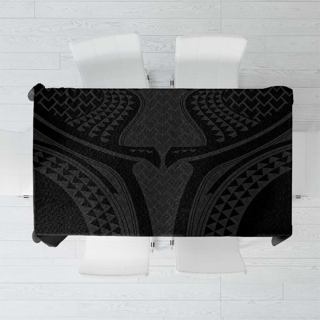 Hawaiian Kakau Art Tattoos Aquaman Style Tablecloth Black Version LT03 Black - Polynesian Pride