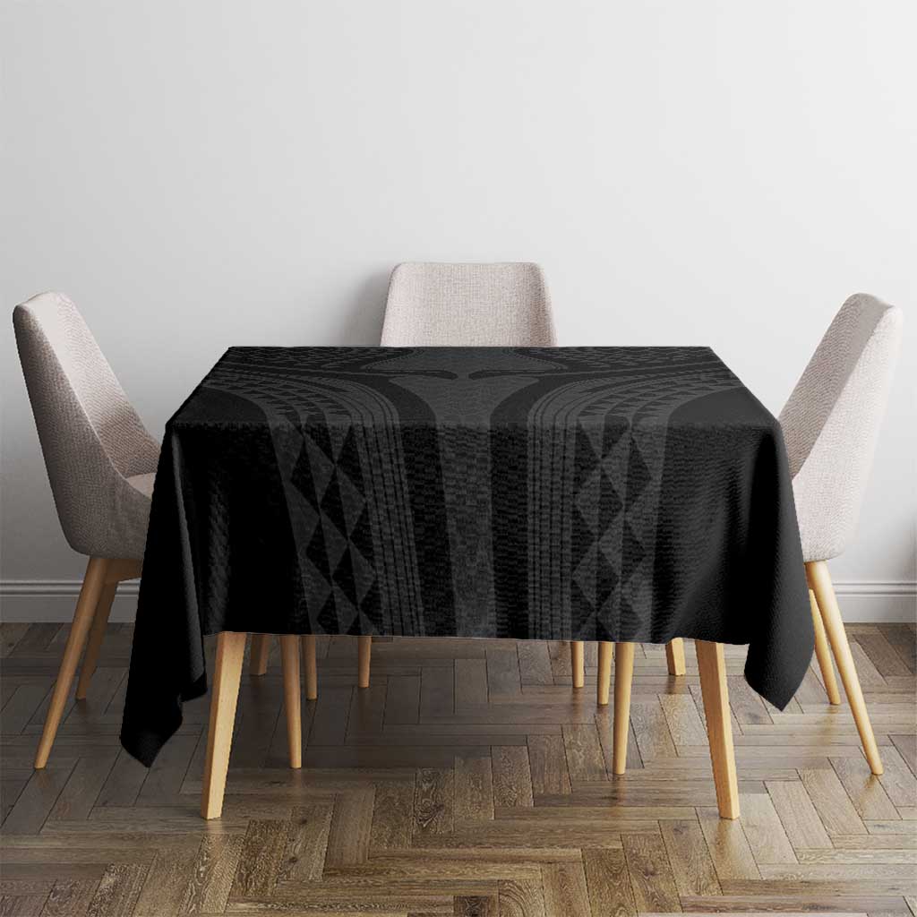 Hawaiian Kakau Art Tattoos Aquaman Style Tablecloth Black Version LT03 - Polynesian Pride