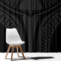 Hawaiian Kakau Art Tattoos Aquaman Style Window Curtain Black Version LT03 - Polynesian Pride
