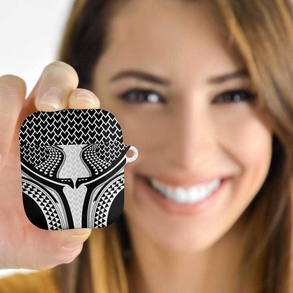 Hawaiian Kakau Art Tattoos Aquaman Style AirPods Case White Version LT03 White - Polynesian Pride