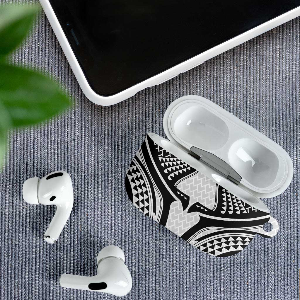 Hawaiian Kakau Art Tattoos Aquaman Style AirPods Case White Version LT03 - Polynesian Pride