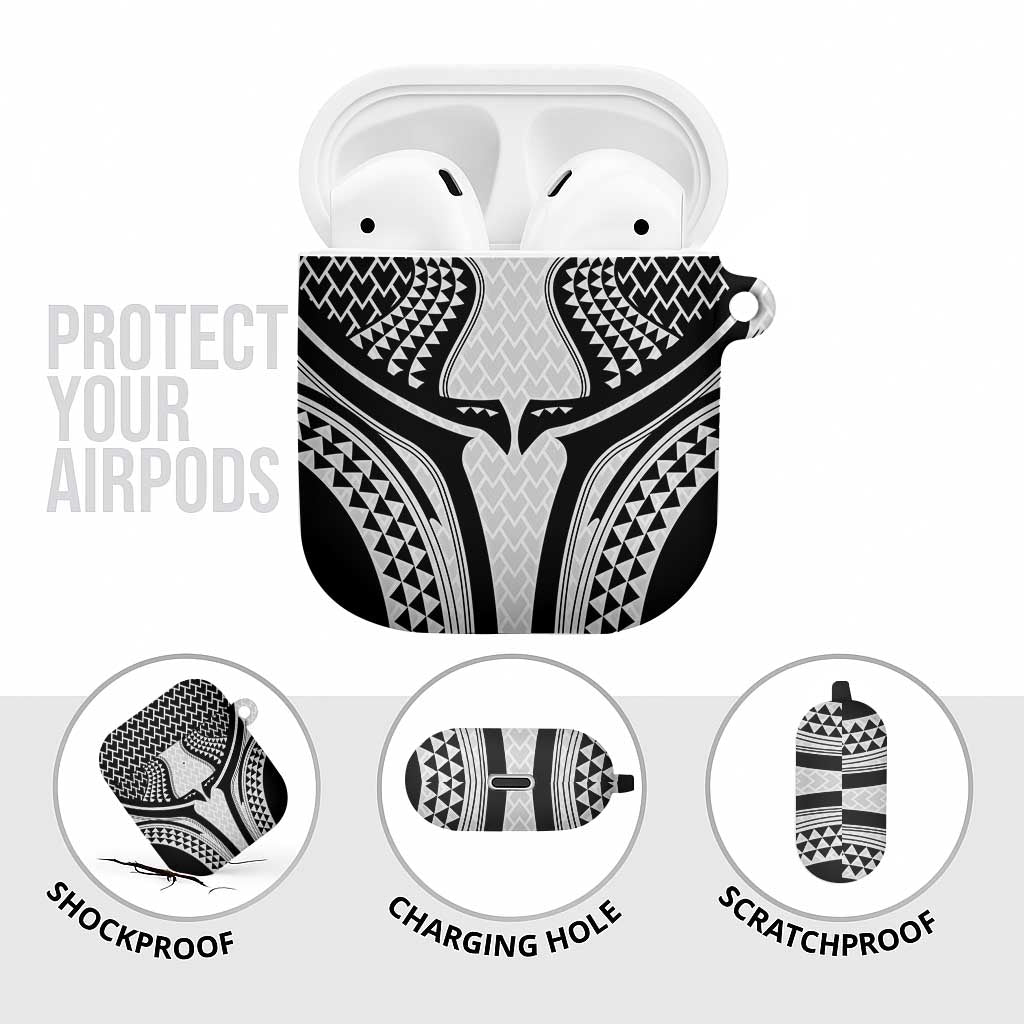 Hawaiian Kakau Art Tattoos Aquaman Style AirPods Case White Version LT03 - Polynesian Pride