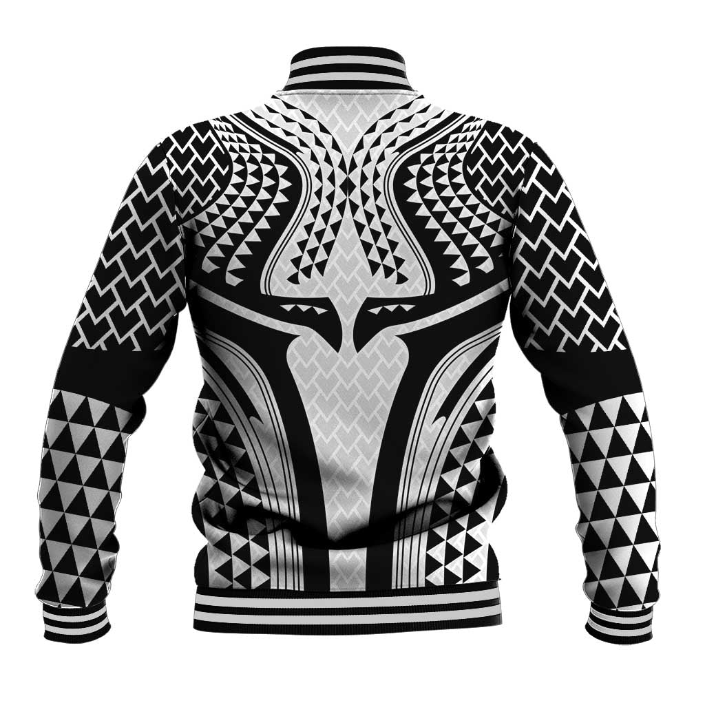 Hawaiian Kakau Art Tattoos Aquaman Style Baseball Jacket White Version LT03 - Polynesian Pride