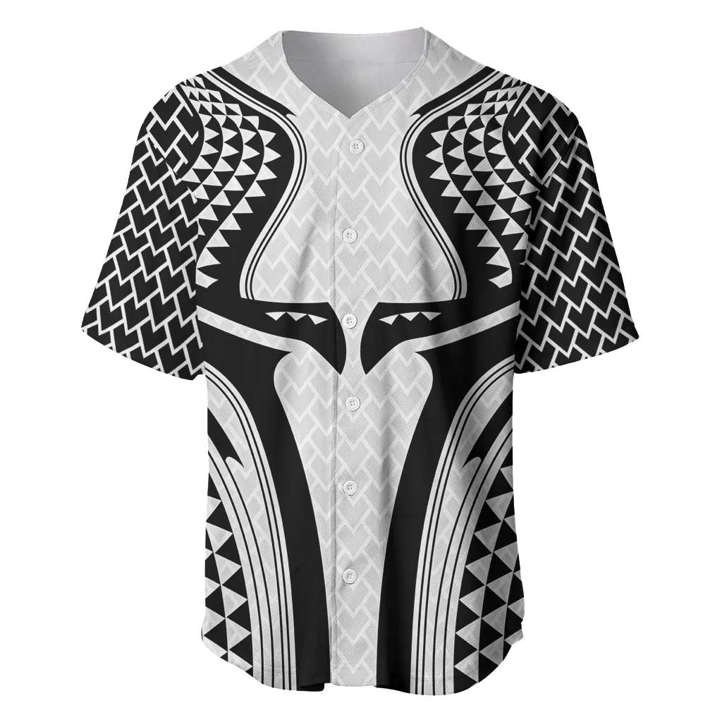 Hawaiian Kakau Art Tattoos Aquaman Style Baseball Jersey White Version LT03 White - Polynesian Pride