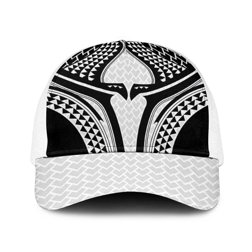 Hawaiian Kakau Art Tattoos Aquaman Style Baseball Net Cap White Version LT03 One Size White White - Polynesian Pride
