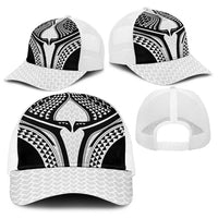 Hawaiian Kakau Art Tattoos Aquaman Style Baseball Net Cap White Version LT03 - Polynesian Pride