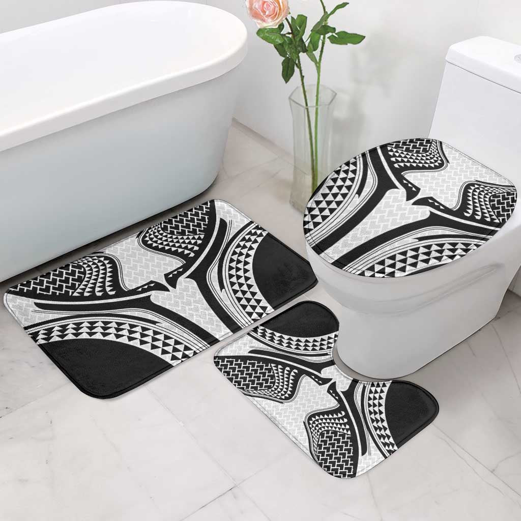 Hawaiian Kakau Art Tattoos Aquaman Style Bathroom Set White Version LT03 - Polynesian Pride