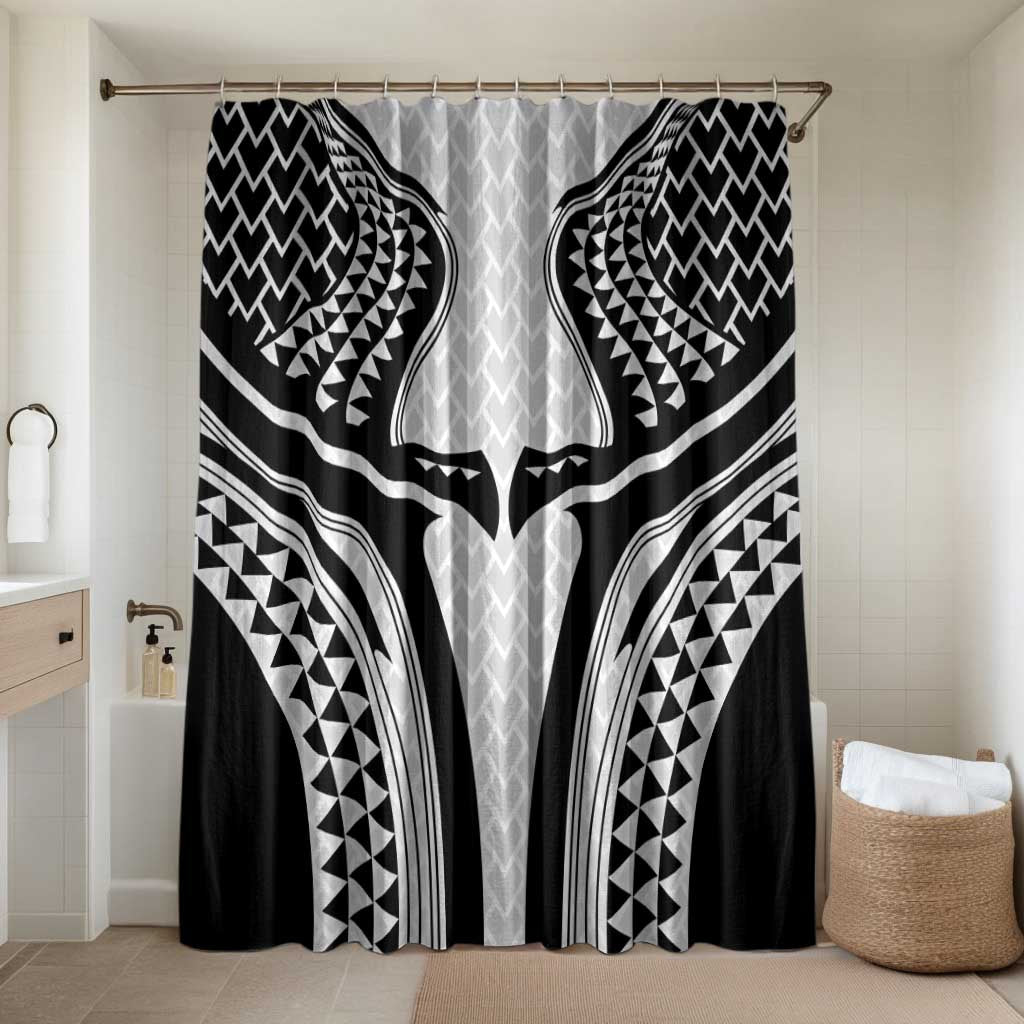 Hawaiian Kakau Art Tattoos Aquaman Style Bathroom Set White Version LT03 Shower Curtain Only White - Polynesian Pride