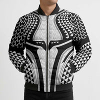 Hawaiian Kakau Art Tattoos Aquaman Style Bomber Puffer Jacket White Version LT03 - Polynesian Pride