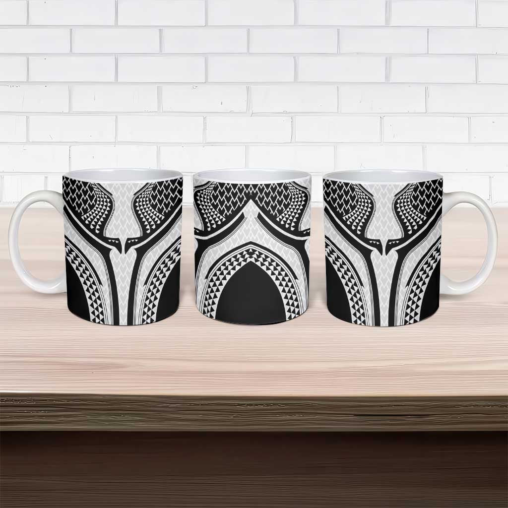Hawaiian Kakau Art Tattoos Aquaman Style Ceramic Mug White Version LT03 - Polynesian Pride