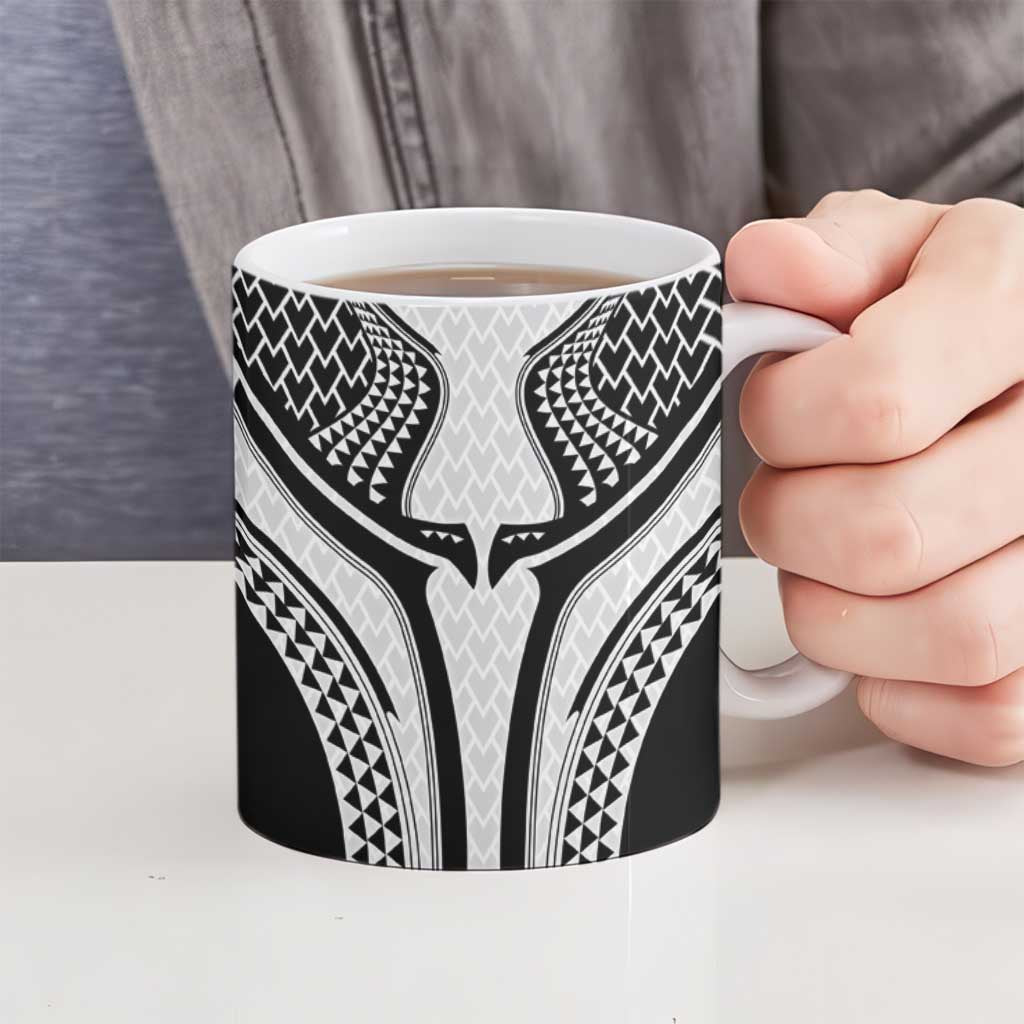 Hawaiian Kakau Art Tattoos Aquaman Style Ceramic Mug White Version LT03 - Polynesian Pride