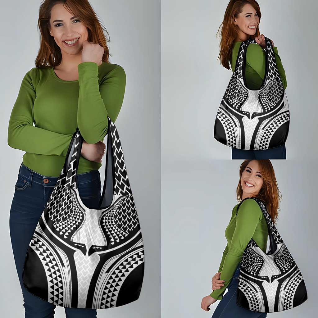 Hawaiian Kakau Art Tattoos Aquaman Style Grocery Bag White Version LT03 - Polynesian Pride