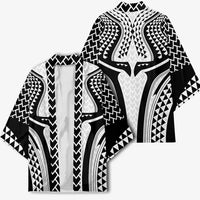 Hawaiian Kakau Art Tattoos Aquaman Style Kimono White Version LT03 - Polynesian Pride