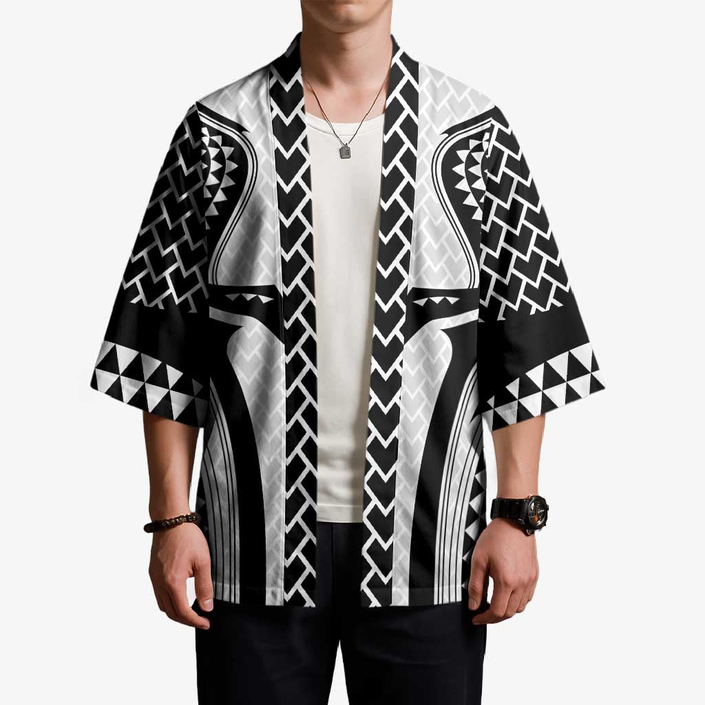 Hawaiian Kakau Art Tattoos Aquaman Style Kimono White Version LT03 - Polynesian Pride