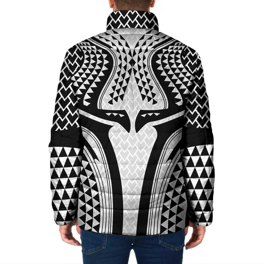 Hawaiian Kakau Art Tattoos Aquaman Style Padded Jacket White Version LT03 - Polynesian Pride