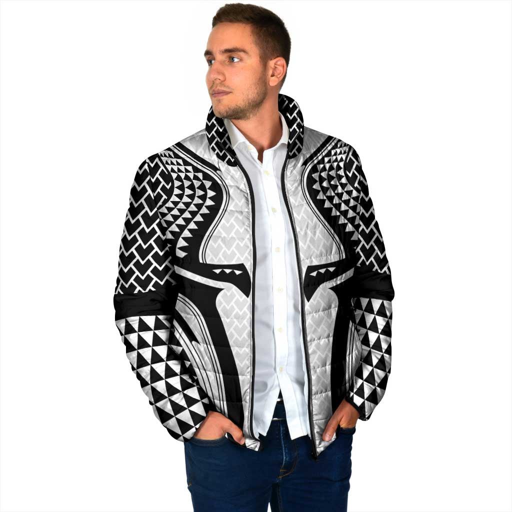 Hawaiian Kakau Art Tattoos Aquaman Style Padded Jacket White Version LT03 - Polynesian Pride