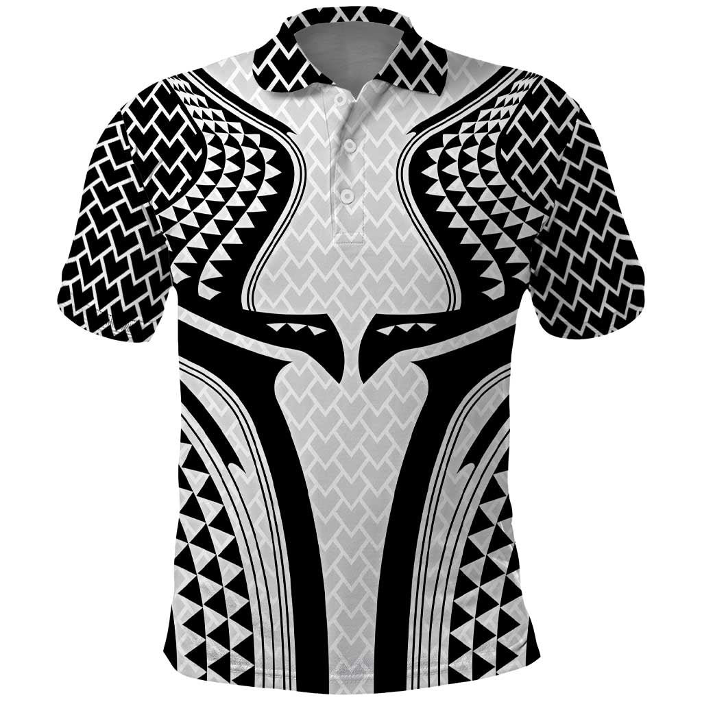 Hawaiian Kakau Art Tattoos Aquaman Style Polo Shirt White Version LT03 White - Polynesian Pride
