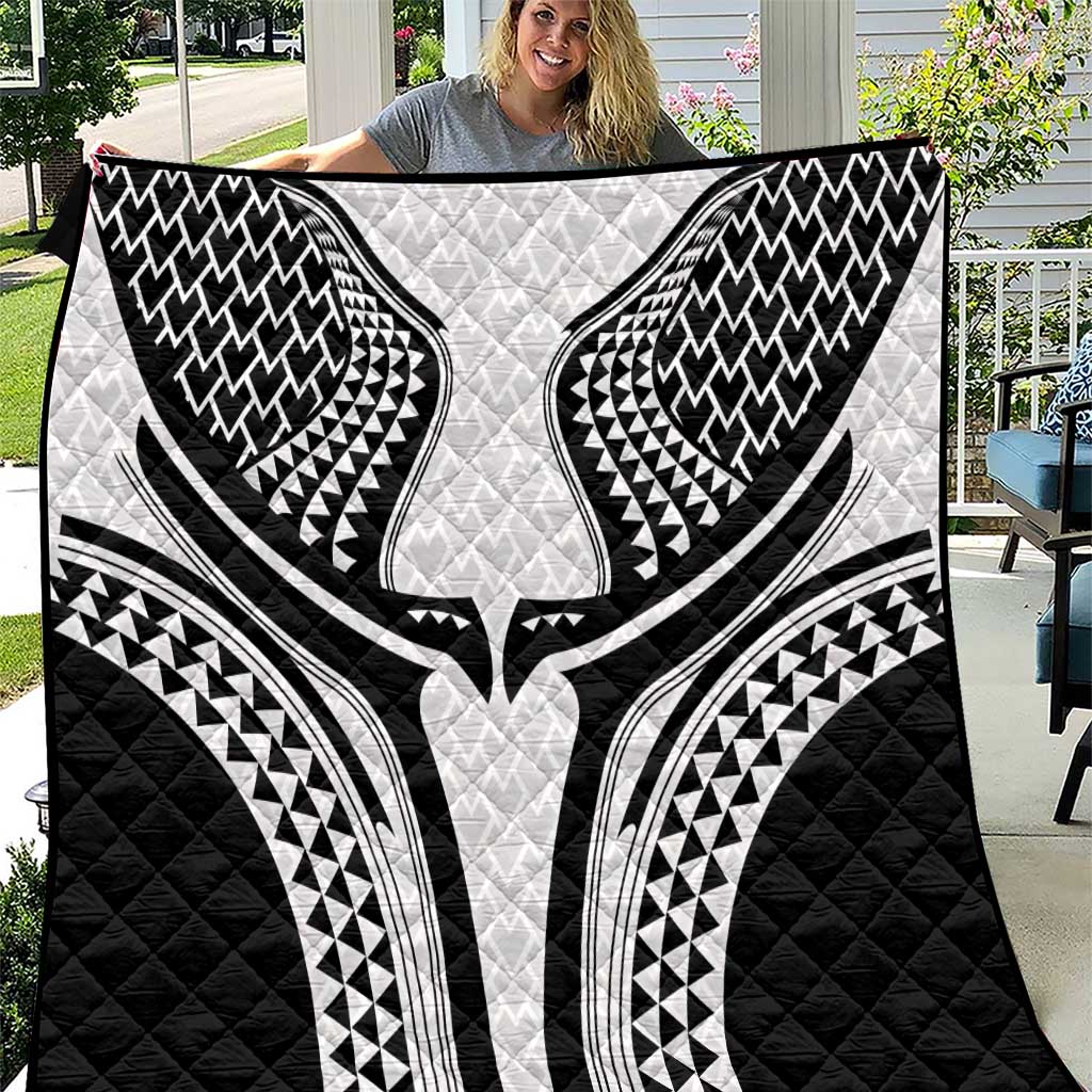 Hawaiian Kakau Art Tattoos Aquaman Style Quilt White Version LT03 White - Polynesian Pride