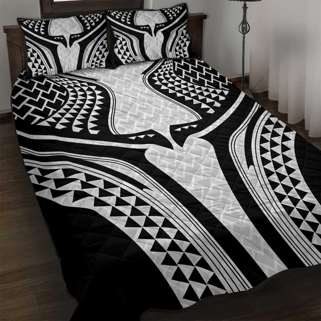 Hawaiian Kakau Art Tattoos Aquaman Style Quilt Bed Set White Version LT03 White - Polynesian Pride