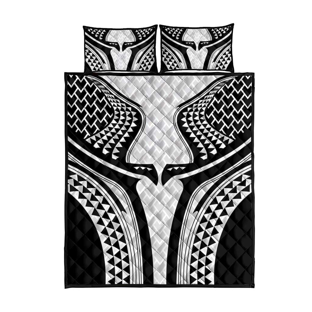Hawaiian Kakau Art Tattoos Aquaman Style Quilt Bed Set White Version LT03 - Polynesian Pride