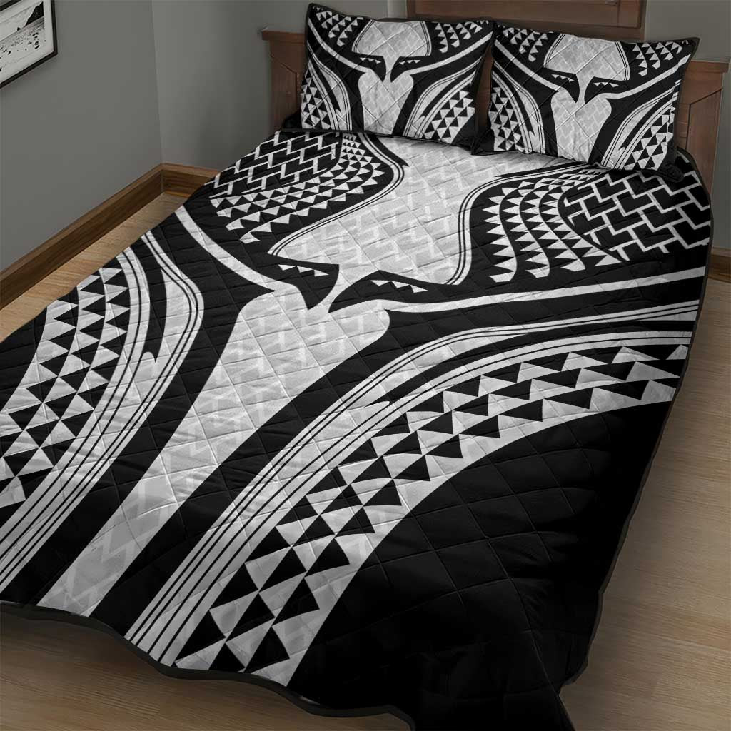 Hawaiian Kakau Art Tattoos Aquaman Style Quilt Bed Set White Version LT03 - Polynesian Pride