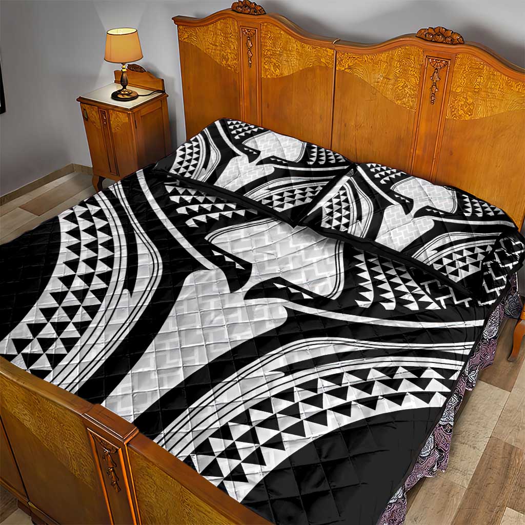 Hawaiian Kakau Art Tattoos Aquaman Style Quilt Bed Set White Version LT03 - Polynesian Pride