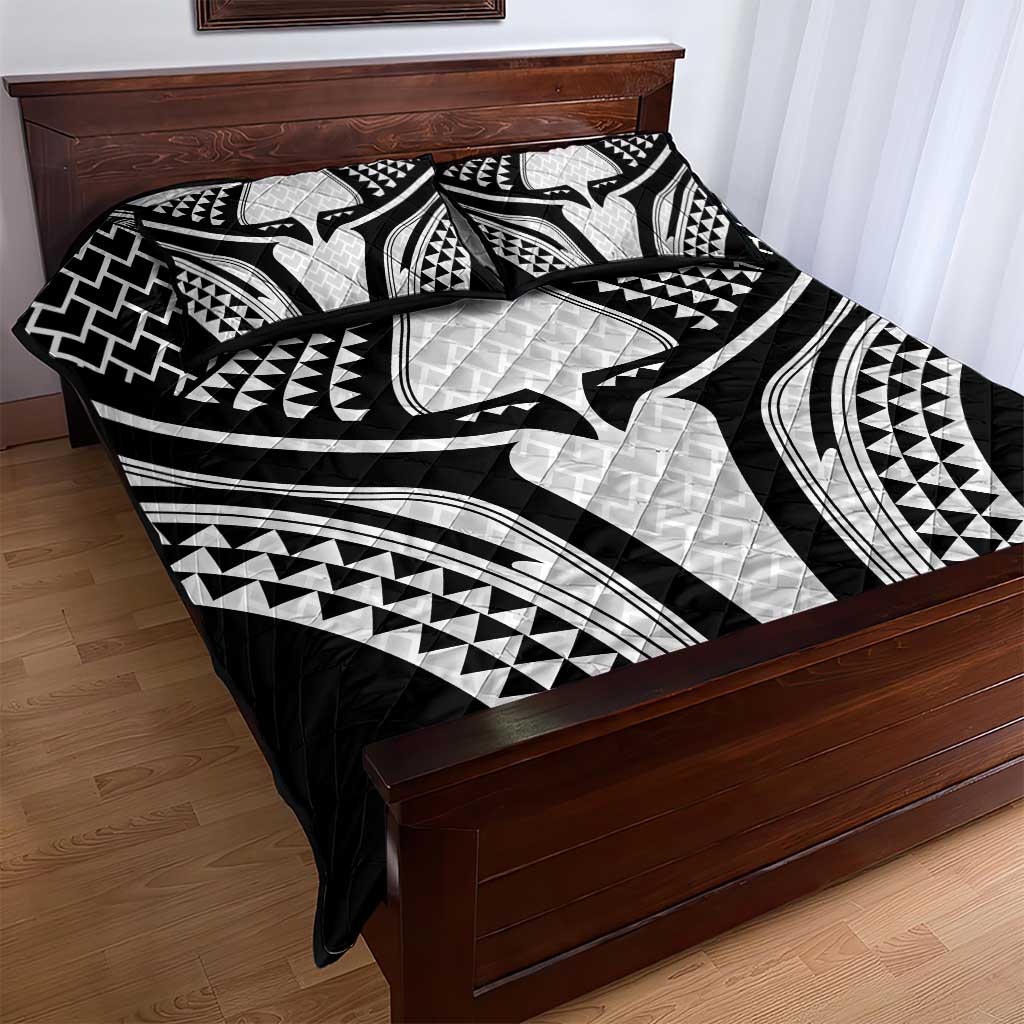 Hawaiian Kakau Art Tattoos Aquaman Style Quilt Bed Set White Version LT03 - Polynesian Pride