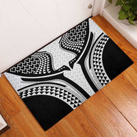 Hawaiian Kakau Art Tattoos Aquaman Style Rubber Doormat White Version LT03 - Polynesian Pride