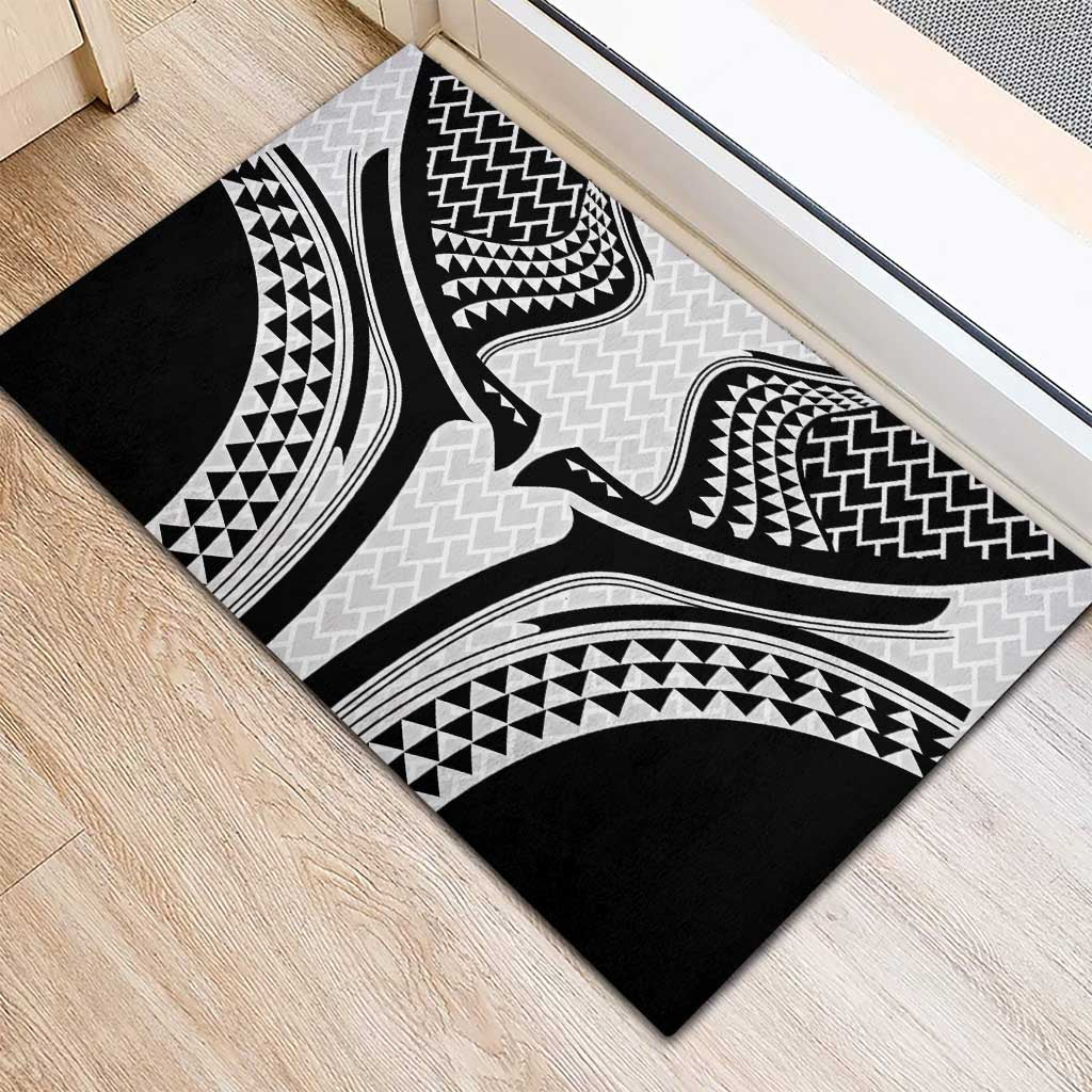 Hawaiian Kakau Art Tattoos Aquaman Style Rubber Doormat White Version LT03 - Polynesian Pride