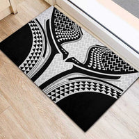 Hawaiian Kakau Art Tattoos Aquaman Style Rubber Doormat White Version LT03 - Polynesian Pride