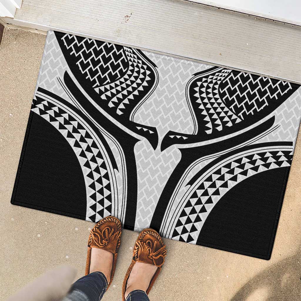 Hawaiian Kakau Art Tattoos Aquaman Style Rubber Doormat White Version LT03 - Polynesian Pride